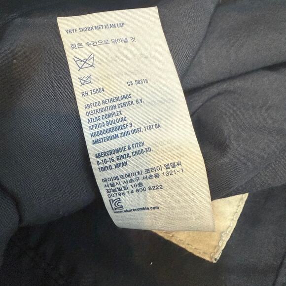 unisex Abercrombie & Fitch cotton drawstring polka dot backpack BT 3010 - Picture 3 of 10